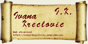 Ivana Kreclović vizit kartica